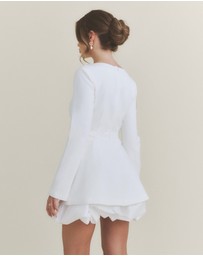 Six Stories - Isla Split Sleeve Bubble Hem Mini Dress