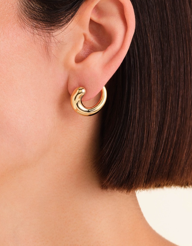 Rosefield - Dome Swirl Gold-Tone Stud Earrings
