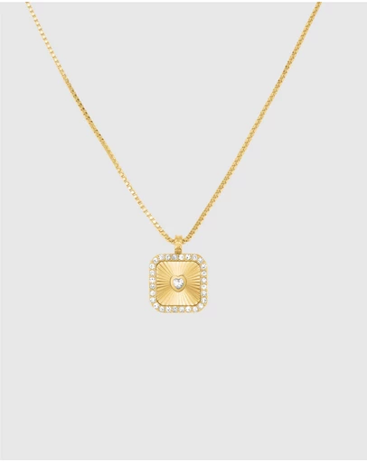 Rosefield - Heart Amulet Gold-Tone Necklace