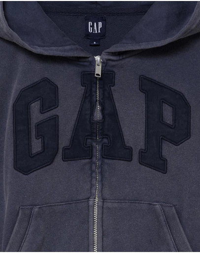 GAP - French Terry Logo Full Zip Hoodie