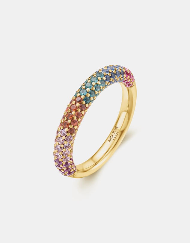 Ania Haie - Gold Rainbow Pave Ring