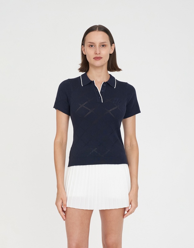 Huffer - Women's Diamond Knit Polo