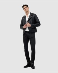 Politix - Danny Faux Leather Biker Jacket