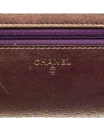Pre-Loved by Azura Reborn - Pre-Loved CC Quilted Iridescent Lambskin Wallet on Chain