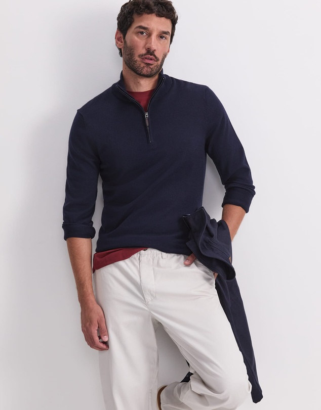 Sportscraft - Merino Quarter Zip Knit