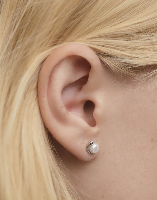 PDPAOLA - La Perla Mini Stud Silver Earrings