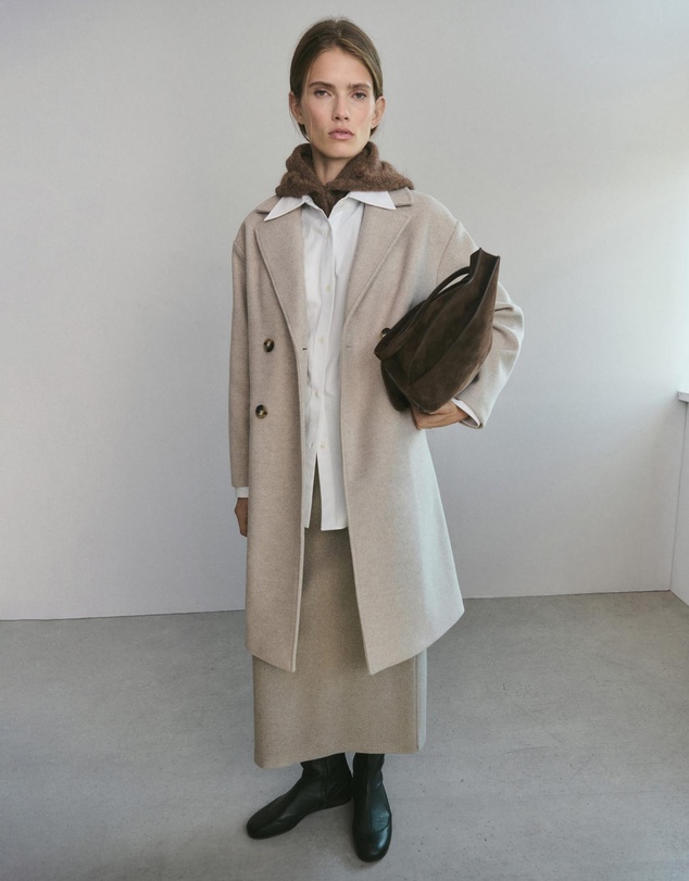M.N.G - Double-Breasted Midi Coat