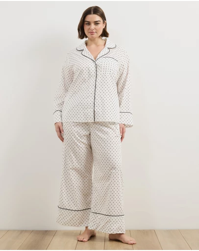 Atmos&Here Curvy - Riley Polka Dot Cotton PJ Set