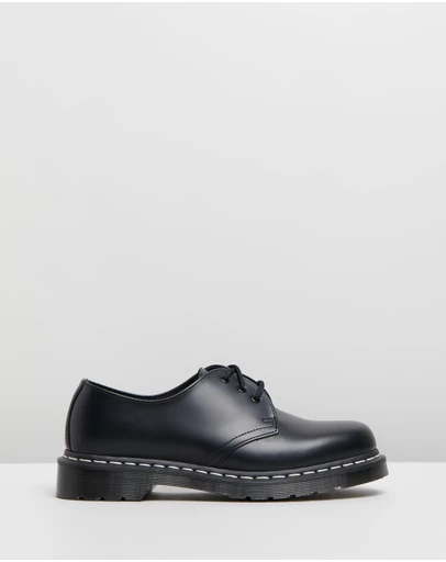 Dr Martens - Unisex 1461 White Stitch 3-Eye Shoes
