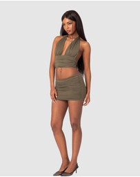 EDIKTED - Kenya Gathered Halter Top