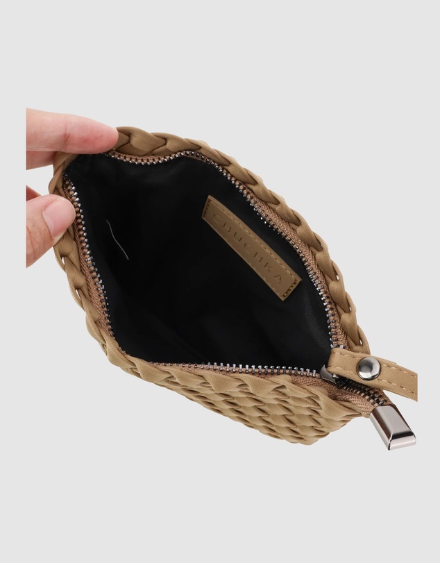 Chuchka - Woven Neoprene Shoulder Bag - Nude