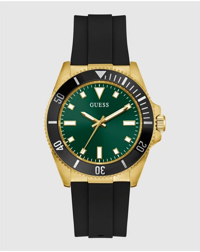 GUESS - Guess Cliff Mens Black Gold Tone Analogue Watch