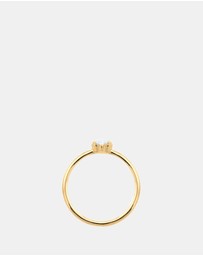 Elli Jewelry - Ring Marquise Zirconia Minimalist 925 Silver Gold Plated