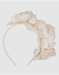 Max Alexander - Large Cream Flower Headband Fascinator