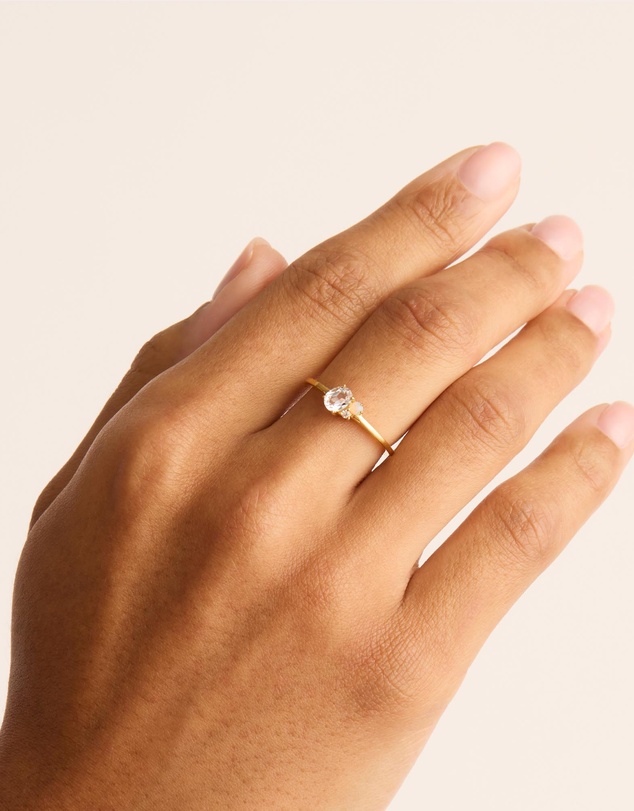 By Charlotte - Gold Kindred April Ring