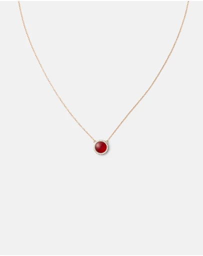 Daniel Wellington - Audrey Necklace Red Agathe