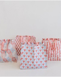 Sky Gazer - Multi-Use Reusable Bags (Pack of 4)- Pale Blue & Pink