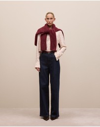 Trenery - Auralie Satin Spot Shirt in Contour