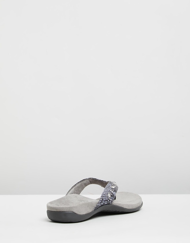 Vionic - Lucia Toe Post Sandal - Slate Grey Snake