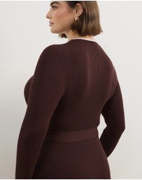 Atmos&Here Curvy - Maci Fitted Midi Knit Dress