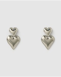 Izoa - Tana Heart Stud Earrings