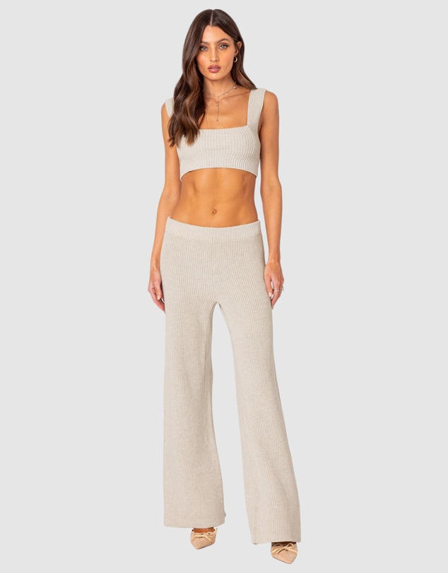 EDIKTED - Sunday Straight Leg Knit Pants