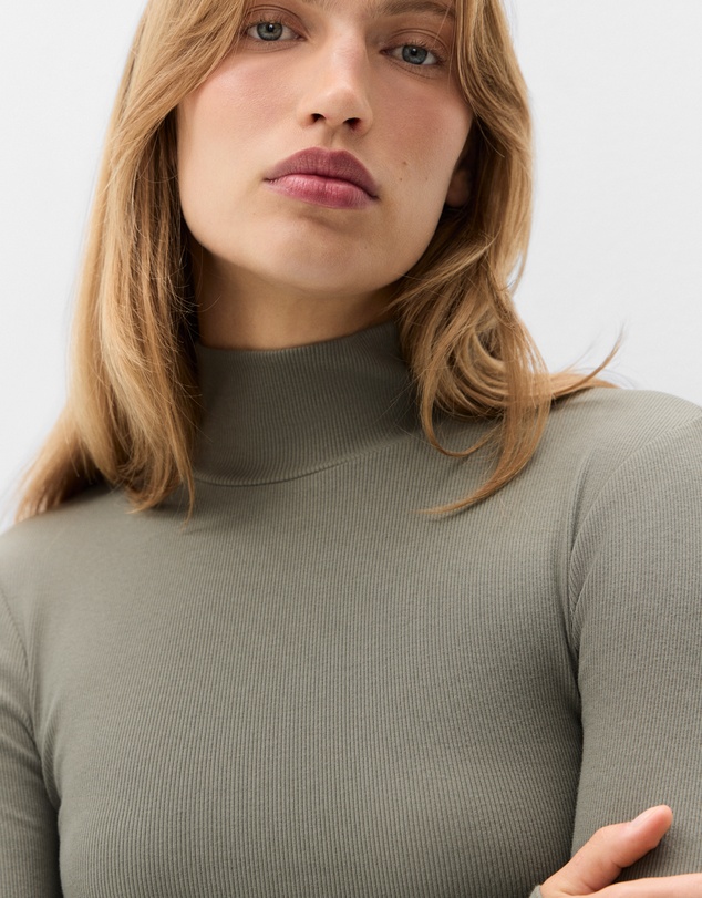 UNISON - Aus Cotton High Neck Top