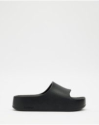 Holster - Levitate Vegan Platform Slide  - Black - Women's