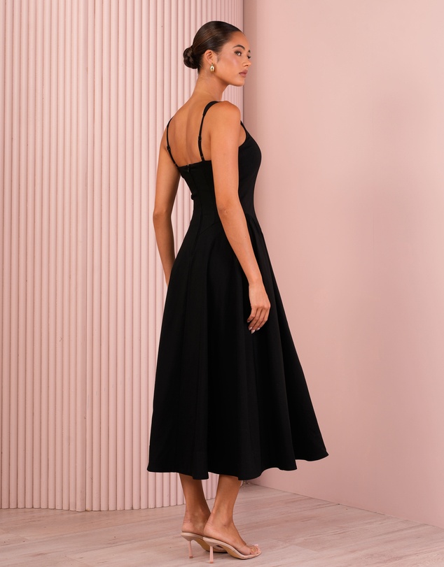 Azzurielle - Taubie Full Skirt Midi Dress