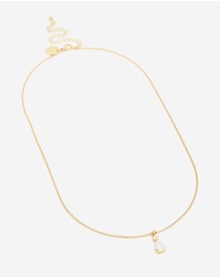 Lovisa - Waterproof Gold Plated Stainless Steel Cubic Zirconia Pear Pendant Necklace