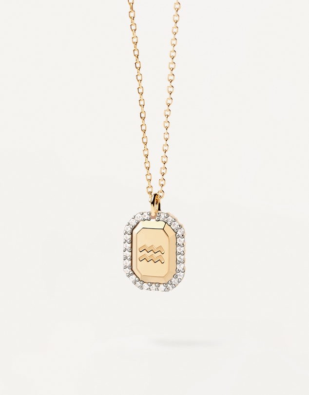 PDPAOLA - Aquarius Zodiac Gold Necklace