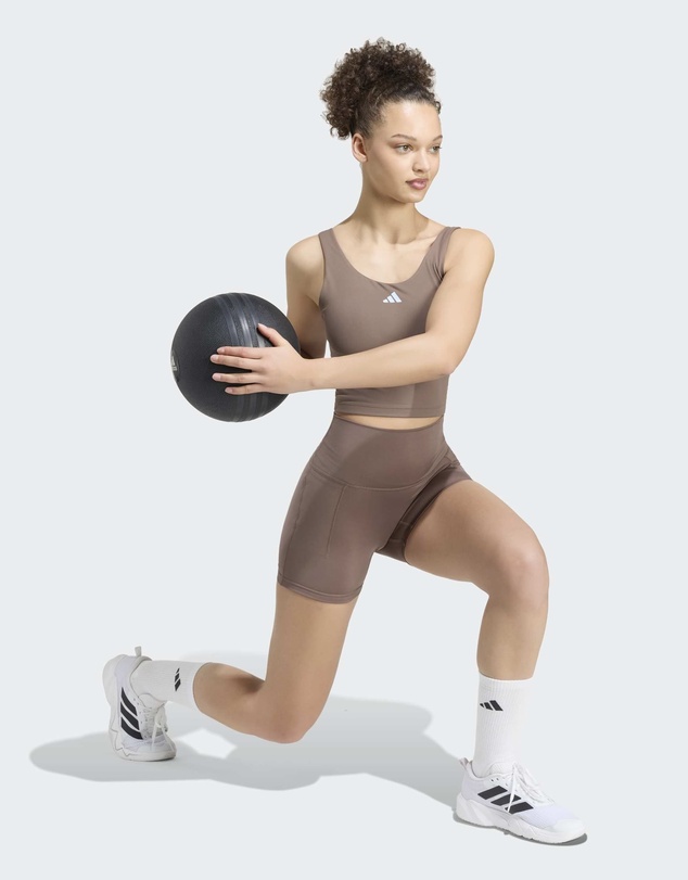 adidas Performance - 3 Stripes Studio All Me Booty Short Leggings Womens