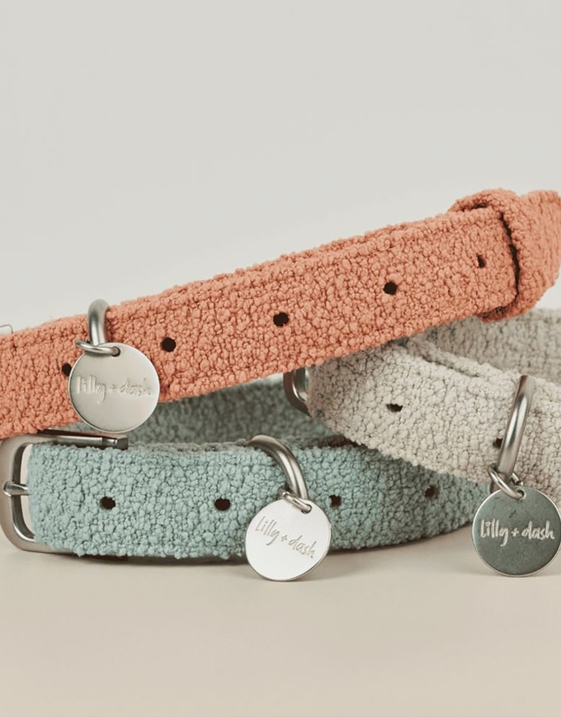 Lilly + Dash - Dog Walking Set – Matching Leash, Waste Bag Holder and Collar