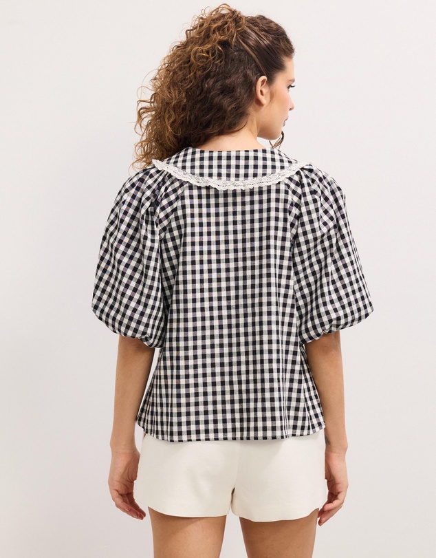 The Fated - Paige Gingham Collared Shirt
