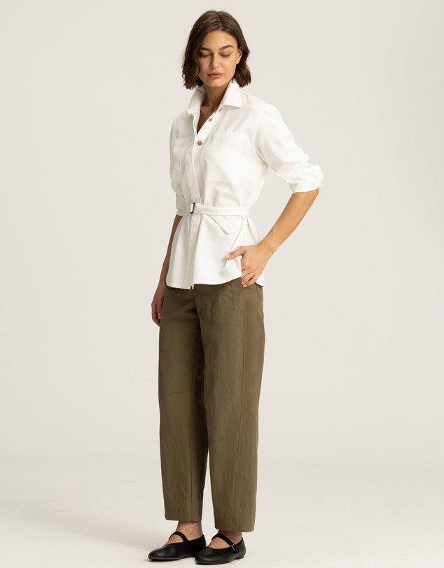 IDA+S - Mara Utility Belted Cotton Shirt