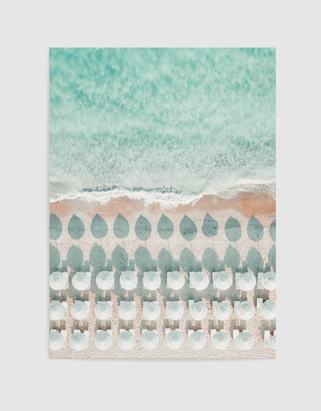 Olive et Oriel - White Umbrellas Art Print