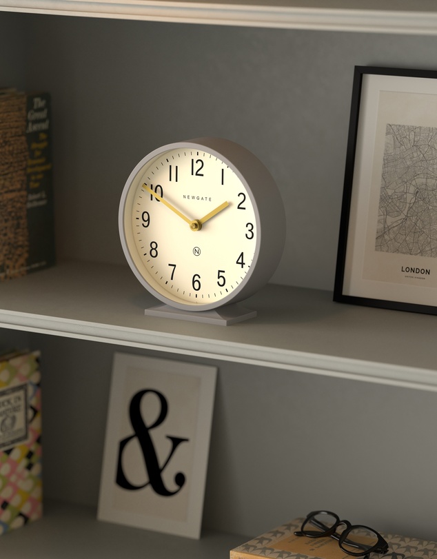 Newgate - Newgate Q Mantel Clock-Clock Grey