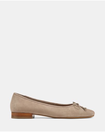 Taupe Suede Leather