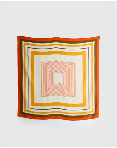 Evity - Silk Scarf Geometric Print
