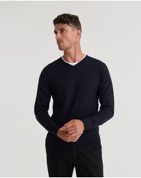 Oxford - Basic V-Neck Pure Wool Pullover