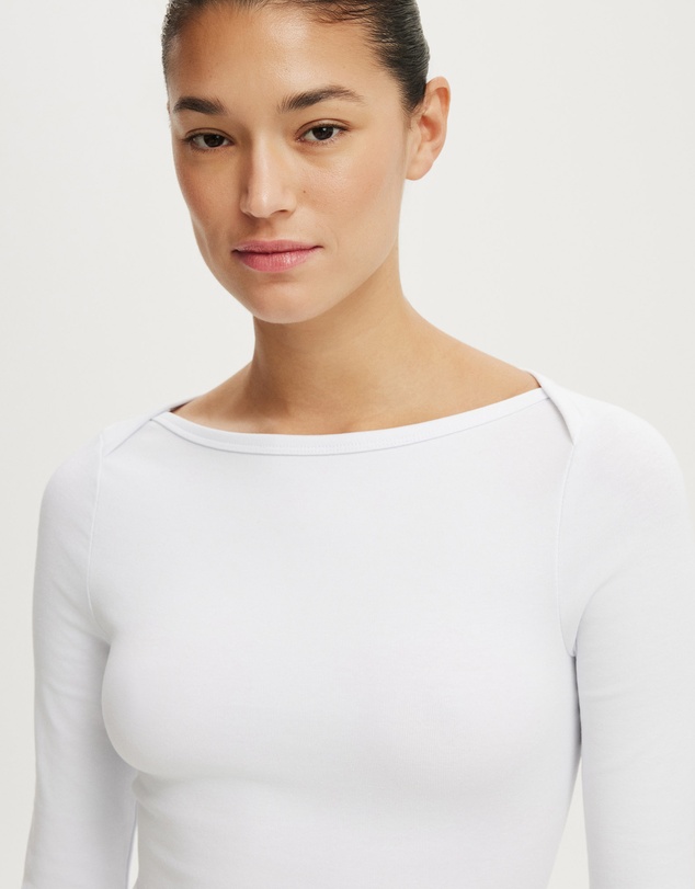 Cotton On - 90S Boatneck ¾ Sleeve