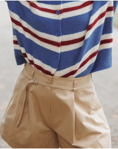 Petal & Pup - Winona Pleated Front Tailored Long Short - Taupe
