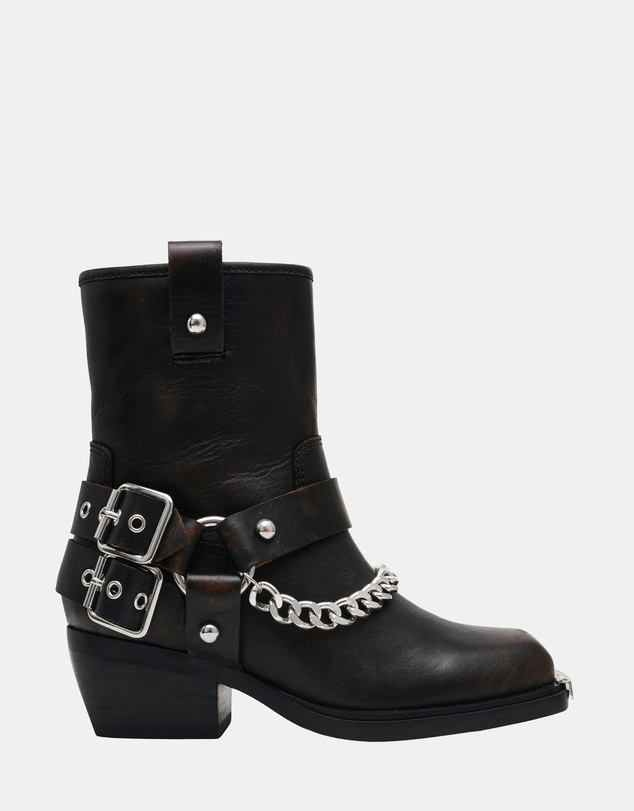 Steve Madden - Void Black Leather Boots