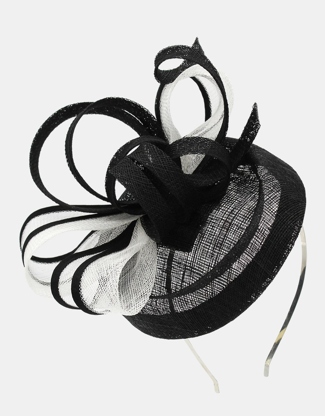 Morgan & Taylor - Nella Fascinator in Black & White