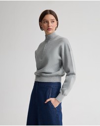 Oxford - Victoria Crop Zip Neck Knit