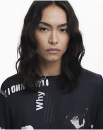 Desigual - Short newspaper dress