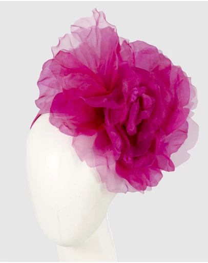 Fillies Collection - Large Fuchsia Flower Fascinator Headband