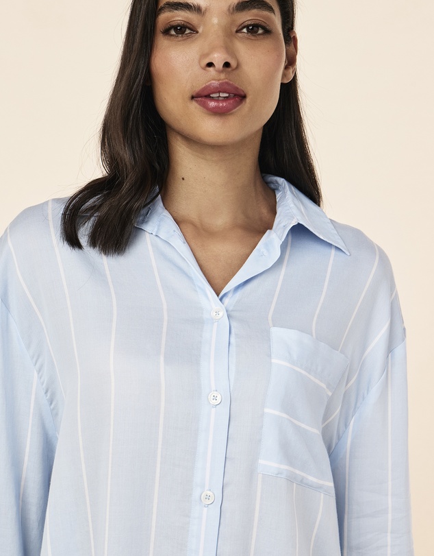 Papinelle - Stripe Shirting Long Sleeve Boxer PJ