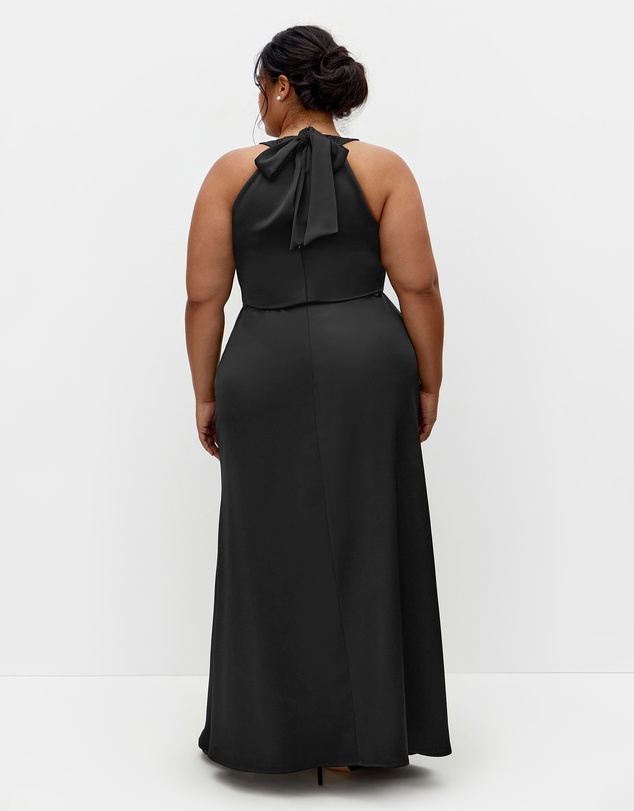 City Chic - Plus size Celina Halter Maxi Dress - black