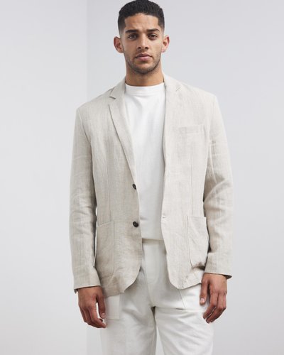Unstructured Linen Blazer